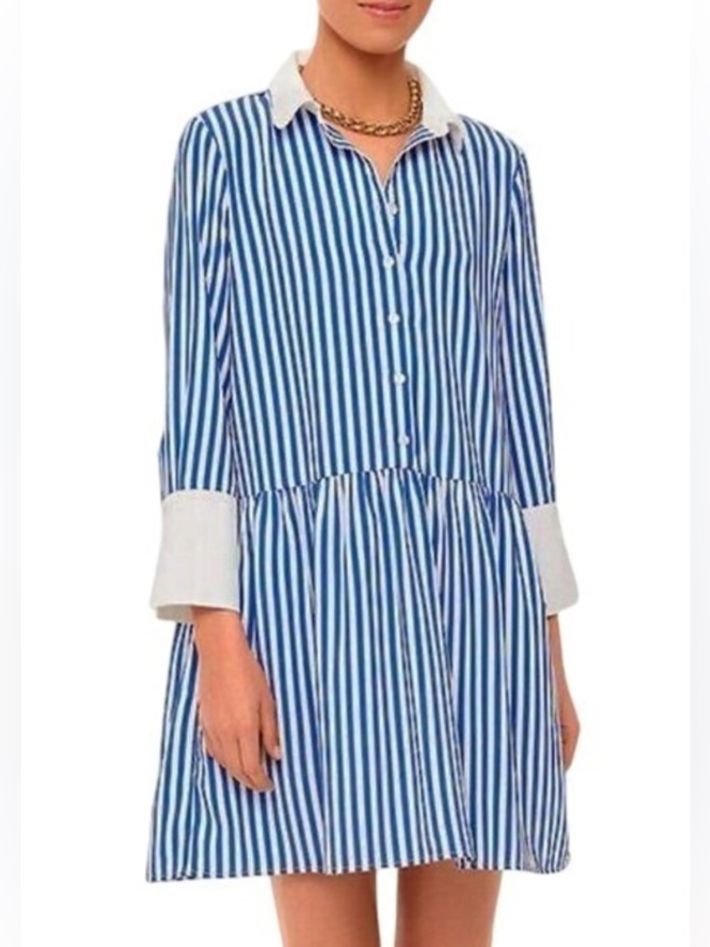 Tuckernuck Hayden Stripes dropped waist nautical popover dress Small preppy cozy
